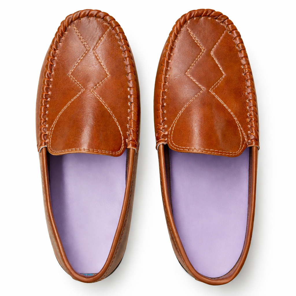 Quality Men Brown Leather Slip On Loafers